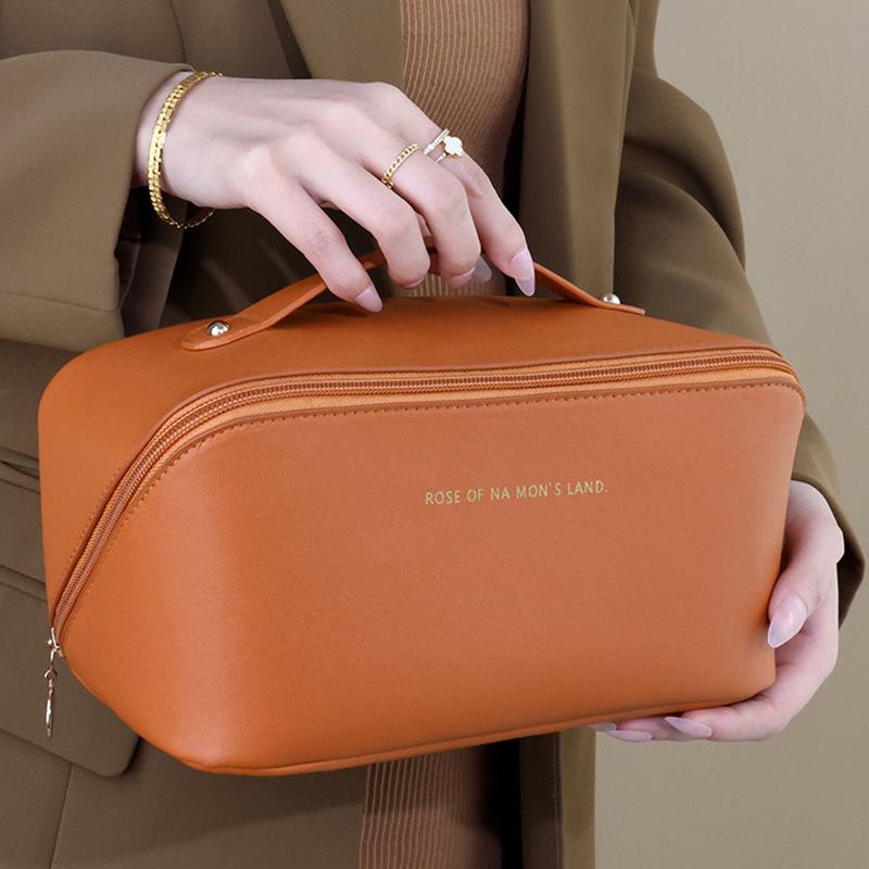 Neue Akkordeon-Kosmetiktasche mit großer Kapazität - Tragbare PU-Waschtasche für Reisen