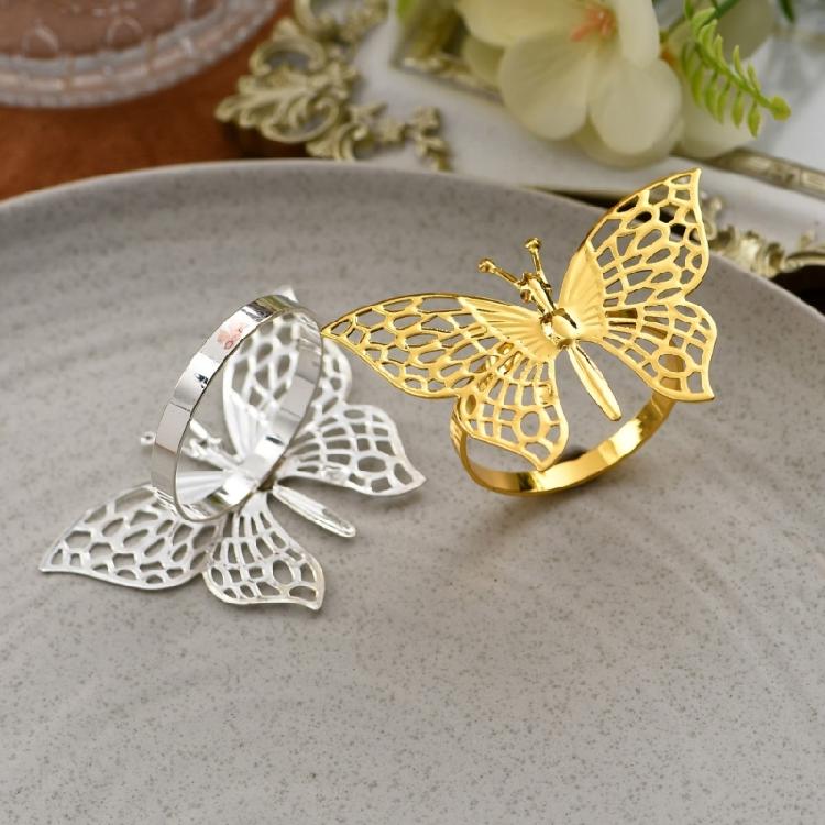 Set Of 12 Elegant Butterfly Napkin Rings Accessory For Enhancing Dining Ambiances At Weddings And Festival Meals