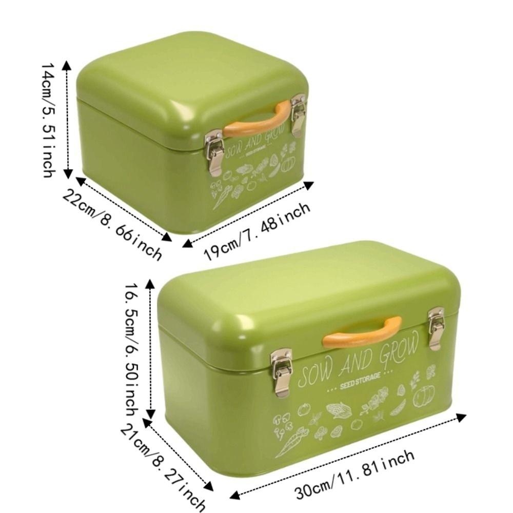 Metal Seed Storage Box Waterproof Storage Container Nordic Style Sorting Box Outdoor Gardening