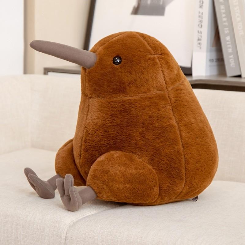 Plush Kiwi Brown Toy Bird Stuffed Animal Doll Cartoon Decoration Gifts Kids