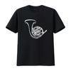 French Horn T Shirt Musician Band Music Lover Instrument Marching vintage Washed designer clothes Top For Everyday Wear Soft