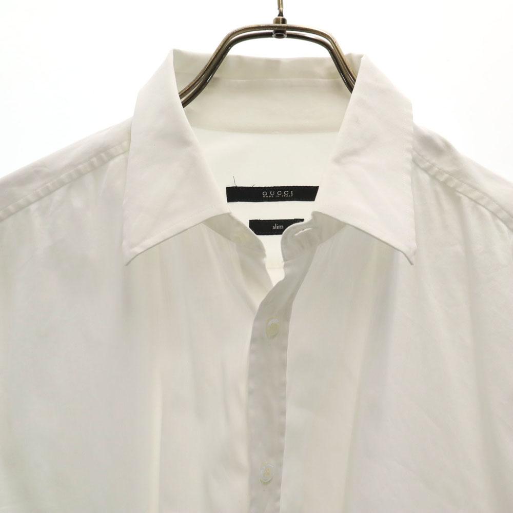 Gucci Made In Italy Long Sleeve Button Down Shirt 42 White Men's Used