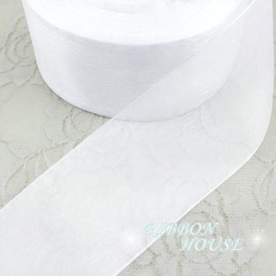 2'' (50mm) White Organza Ribbons Wholesale Gift Wrapping Decoration Christmas Ribbons
