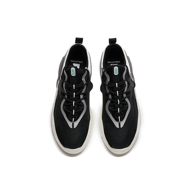 New Anta AT91 Low-Top Skateboard Shoes Men's Black White Gray 112218072-2