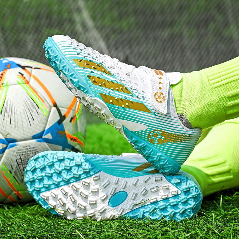 Children's Velcro TF Studded Football Shoes for Boys & Girls - Long Studs, Ideal for Student Training & Competitions