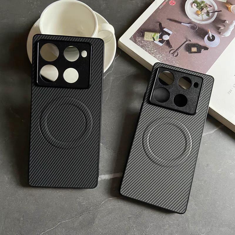 For Tecno Spark 10 10C Luxury Frosted Carbon Fiber Phone Case For Tecno Spark 20 Pro Plus 20C Magnetic Wireless Charge Cover