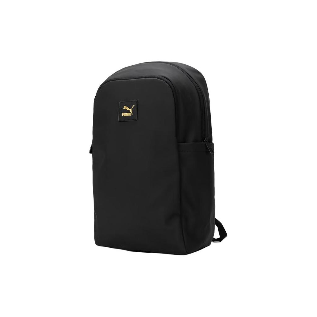 New PUMA Artificial Leather Laminated Fabric Backpack Medium Size Unisex Black 090252-01
