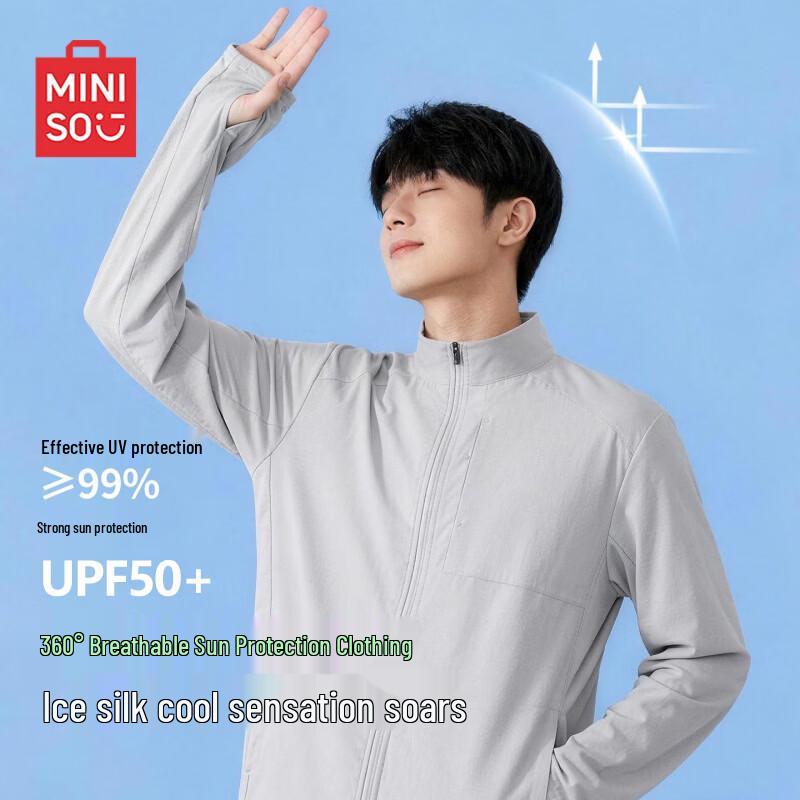 MINISO Men s UPF50+ Ice Silk Sun Protection Jacket L