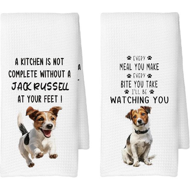 Long-Haired Dachshund Kitchen Towels Set of 2, Dog Gifts for Women, Dachshund Gifts, Dog Lover Mom Gift Tea Towels Kitchen Hand Towels 16x24 Inch for