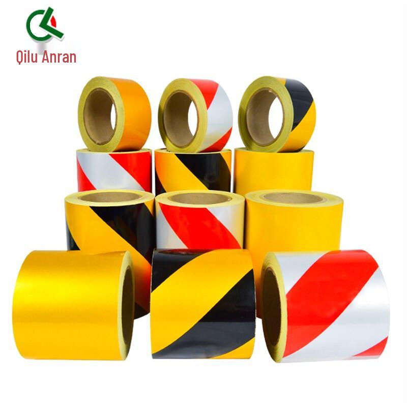 Red White Reflective Warning Safety Tape