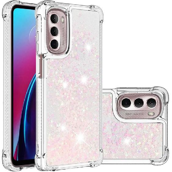 Błyszczące etui na telefon z brokatem dla Motorola Moto G Stylus 5G 2022 Etui Ruchomy piasek Miękkie silikonowe TPU Odporny na wstrząsy Bumper Etui ochronne Kompatybilne z Moto G