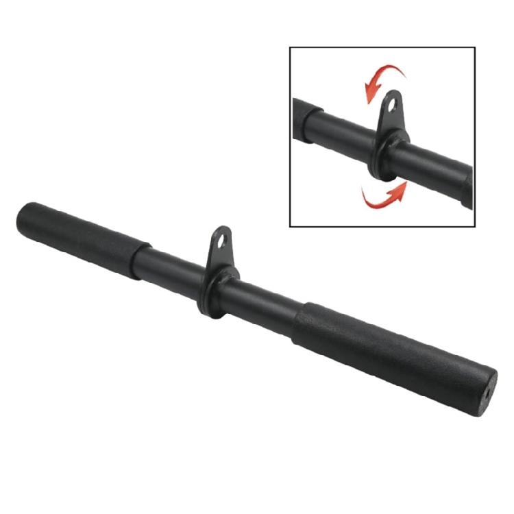 Gym Rotating Straight Bar Rowing Handle for Pulley Cable Machine Attachments