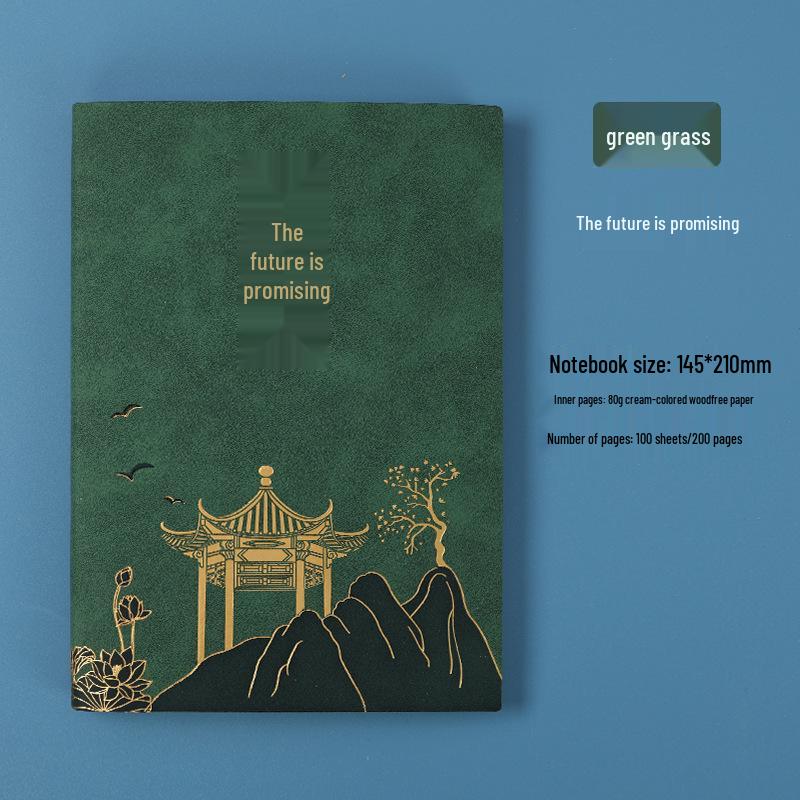 Chinese Style A5 Sheepskin Notebook Gift Set with Custom Logo
