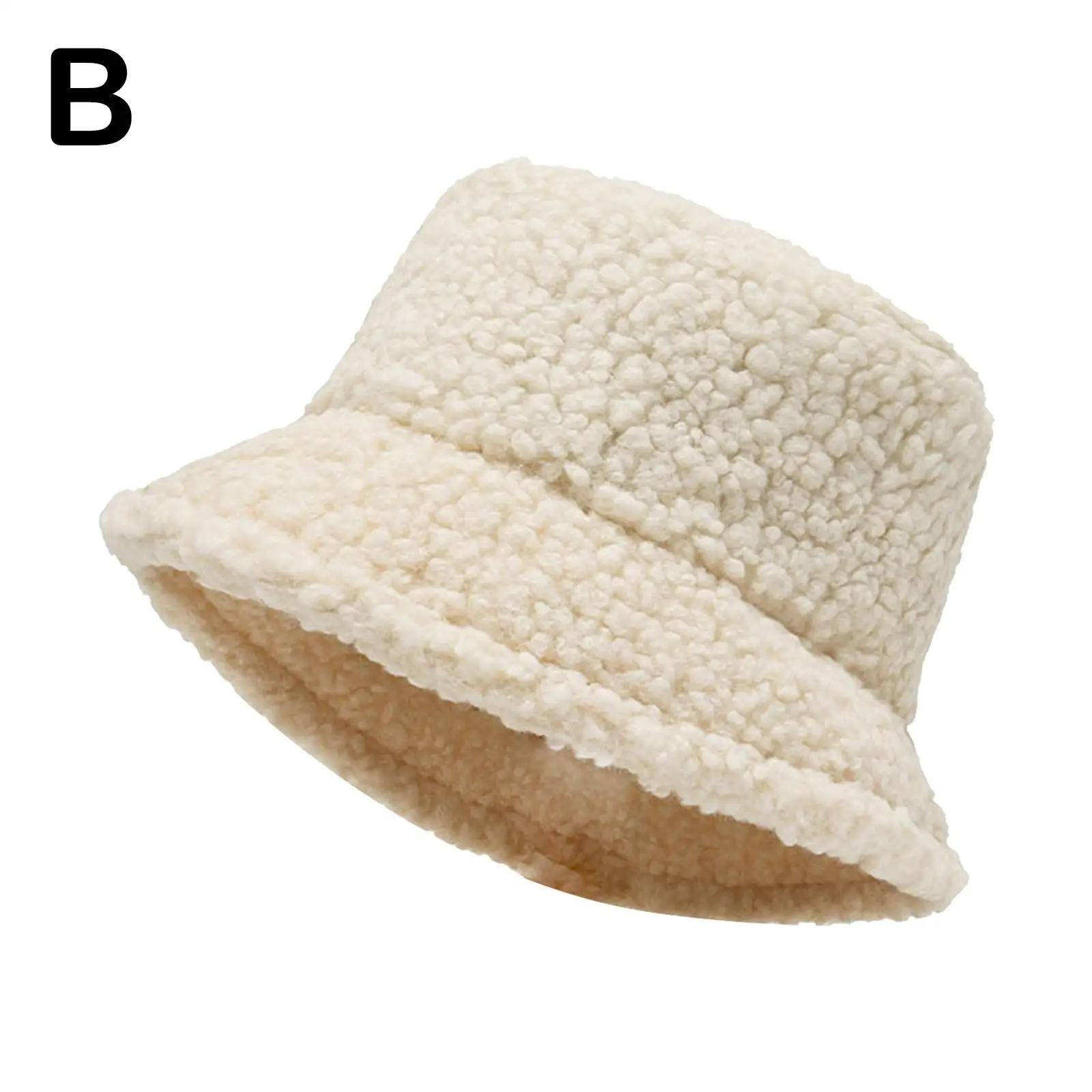 Зимние теплые панамы из искусственного меха ягненка, шапки для рыбаков, женские утолщенные плюшевые шапки, зимние теплые бархатные шапки для женщин