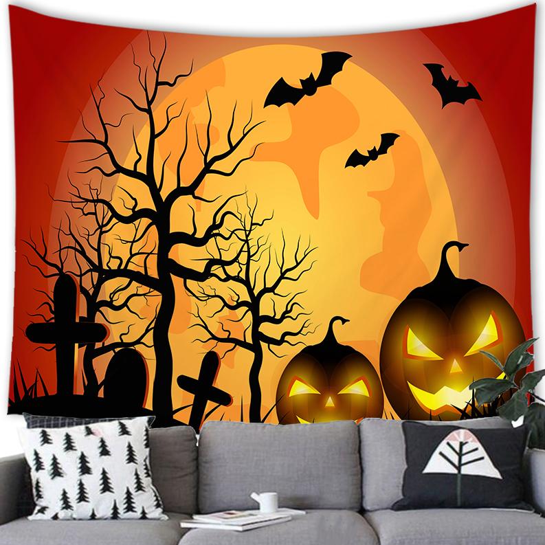 Celebrate Halloween Art Tapestry Wall Hanging Home Decor Tapestry Room Living Room Dorm Wall Decor Backdrop Cloth