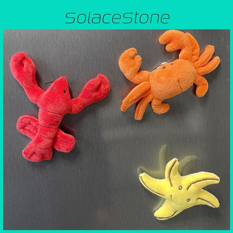 Animal Ocean Plush Refrigerator Magnet Sea Turtle Lobster Fish World Underwater