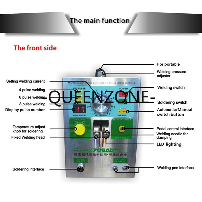 1.9KW Spot Welder S709AD Battery Pack Spot Welder Lithium-ion Battery Pulse Welder Welding Soldering Machine EU220V