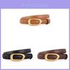 Genuine Leather Womens Belt With Metal Buckle For Casual And Business Wear