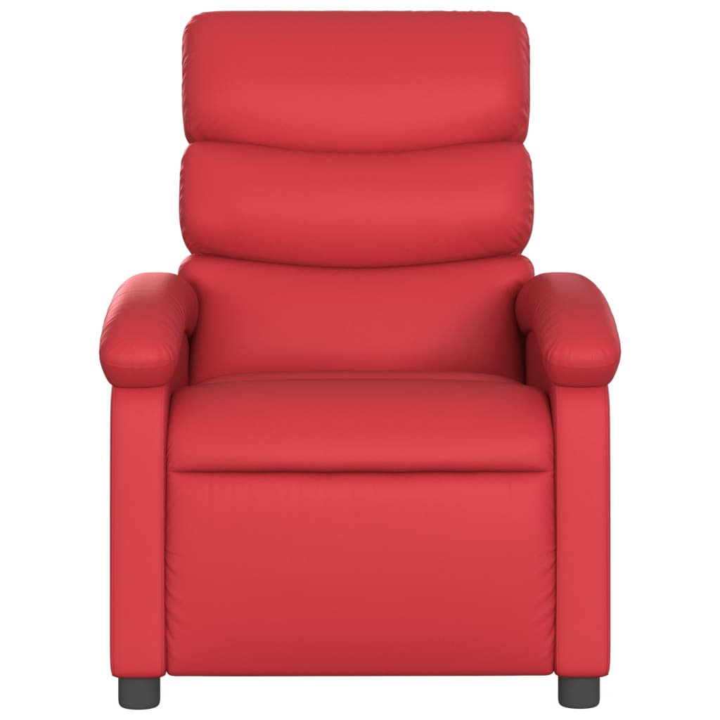 Relax Chair In Red Faux Leather