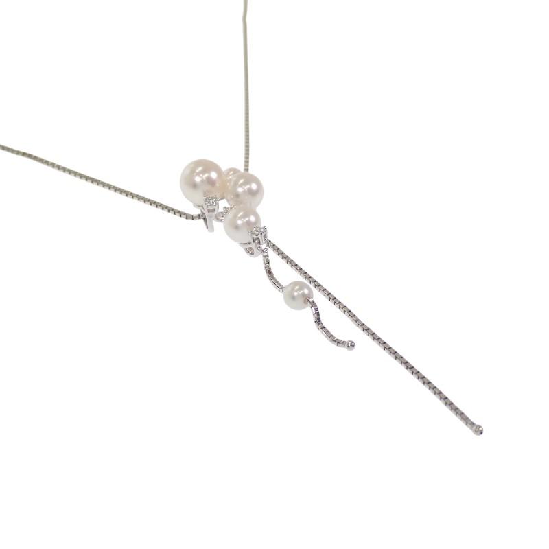 TASAKI  P-13524-WGK18 Necklace white/Silver K18 white gold/Pearl Women