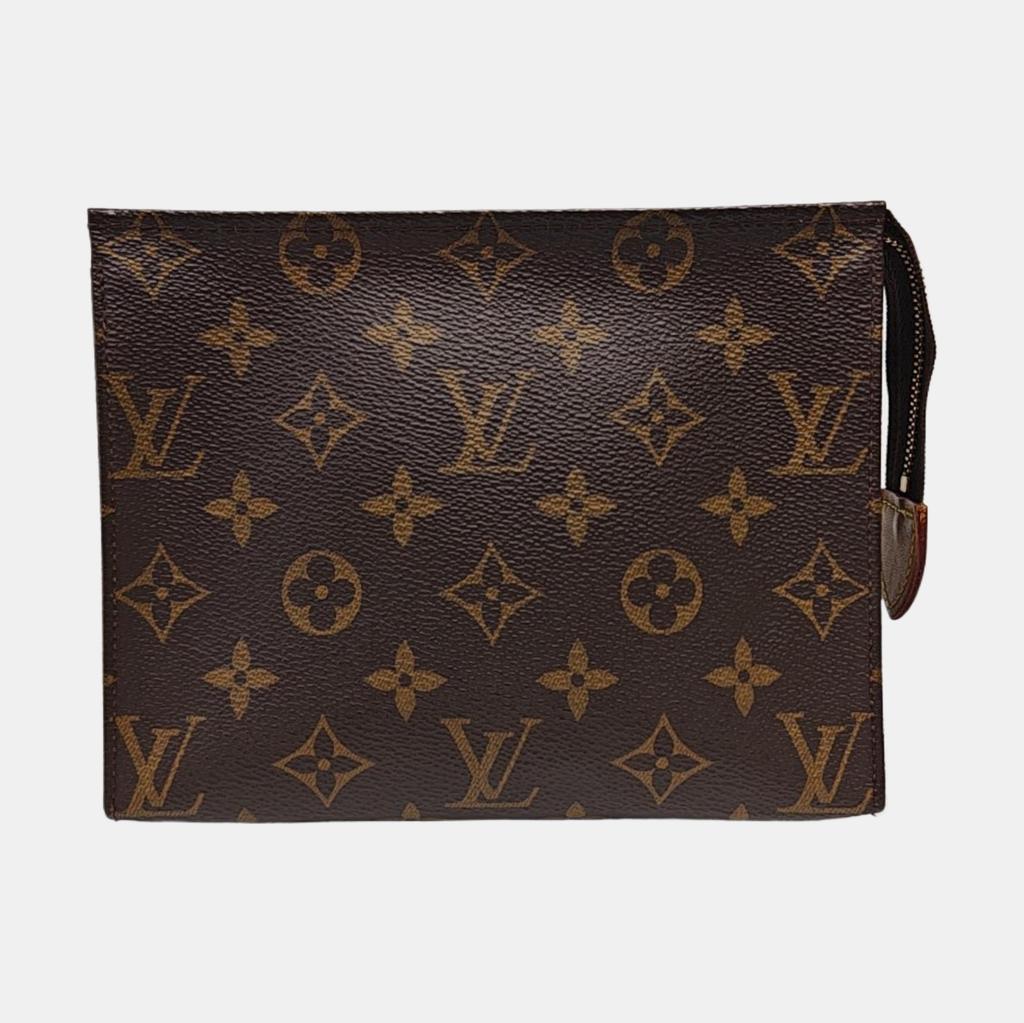 [Pre-Owned] Poche Toilette 19 Classic Monogram Versatile Portable Canvas Toiletry Bag Clutch - Good #5AKDNI