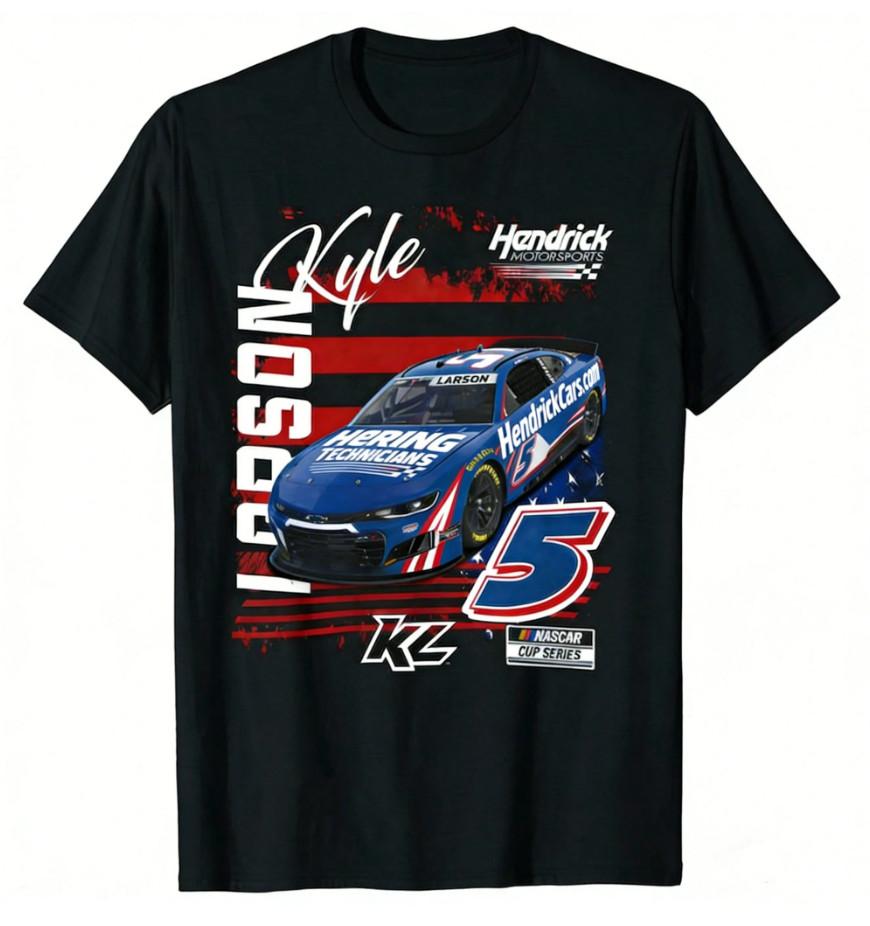 2026 Kyle Larson #5 Hendrick Motorsports Patriotic Racing Graphic T-Shirt S разноцветный