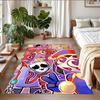 Anti‑Slip Crystal Velvet Floor Rug, The Amazing Digital Circus Design Carpet for Indoor Living Bedroom Home Decoration