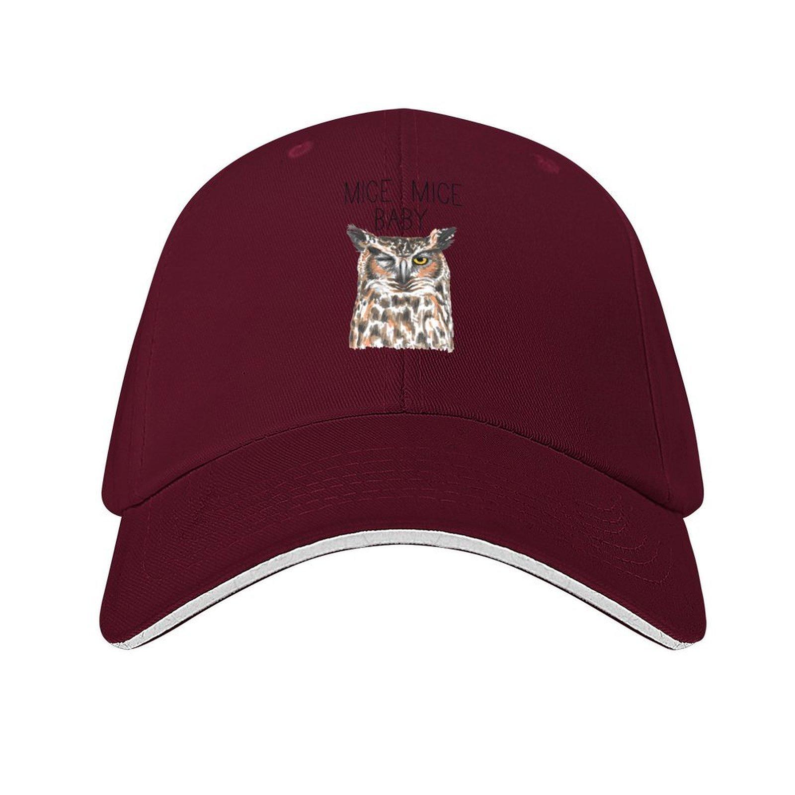 

Mice Mice Baby (Great Horned Owl) Baseball Cap cute Vintage Golf Hat Funny hats For Women Unisexs