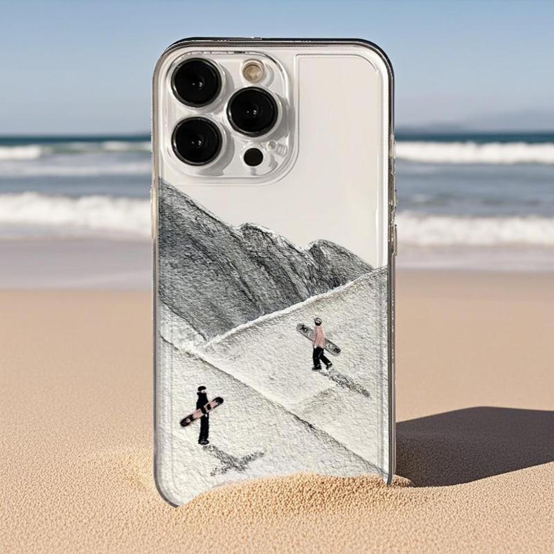 Ski Case Stars Soft Case For IPhone 17 16 16e 14 13 12 Mini 11 15 Pro Max X XR XS 13Pro 17 Air Anti-drop Airbag Cover Funda