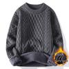 Men's Retro Japanese Knit Loose-Fit Sweater with Velvet Layer