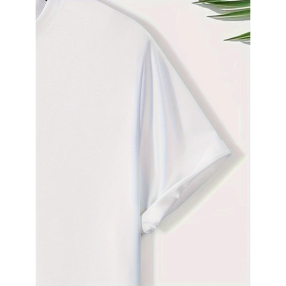 Men O Neck Short Sleeve Print T-shirt Cotton Comfortable Tee Man