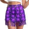 Halloween LED Belly Dance Sequin Tassel Skirt Scarf