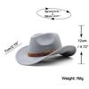 Classic Wool Felt Western Cowboy Fedora - Unisex Autumn/Winter Jazz Hat