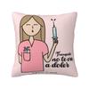Luxury Cartoon Doctors Nurse Cushion Covers 45x45cm Soft Nursing Medical Print Pillow for Car Square Pillowcase Home Decorative
