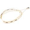 Women Simple Layered Necklace Lock Heart Shaped Pendant Necklace Jewelry Accessory(Golden )