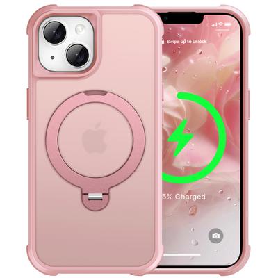 For iPhone 13 Case Compatible with MagSafe Kickstand TPU PC Shockproof Phone Back Cover