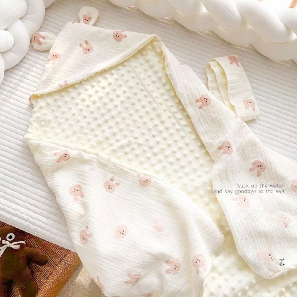Spring Autumn Thin Baby Swaddle Blanket Cotton Dimple Fabric Delivery Room Essential
