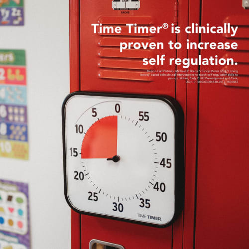 Time Timer TT12B-W Study Timer, 30cm, 60-Minute Learning Alarm