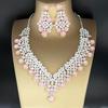 2025 Bridal Rhinestone Necklace & Earring Set: Elegant European-American Wedding Accessories
