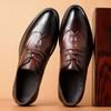 Men Dress Shoes Elevator Shoes lace up oxfords brogue Platform Business Casual Man Shoe Moccasins business wedding shoes men