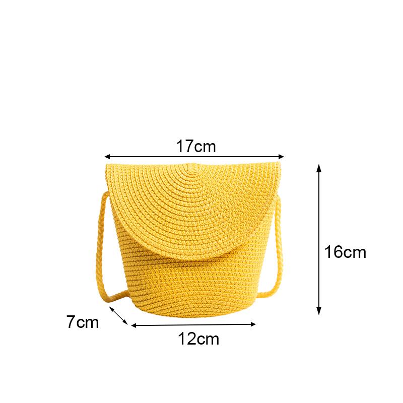 Nová malá svěží kabelka French Straw Woven Bag Taška přes rameno Taška Sen Series Pastoral Crossbody Bag Summer Bag