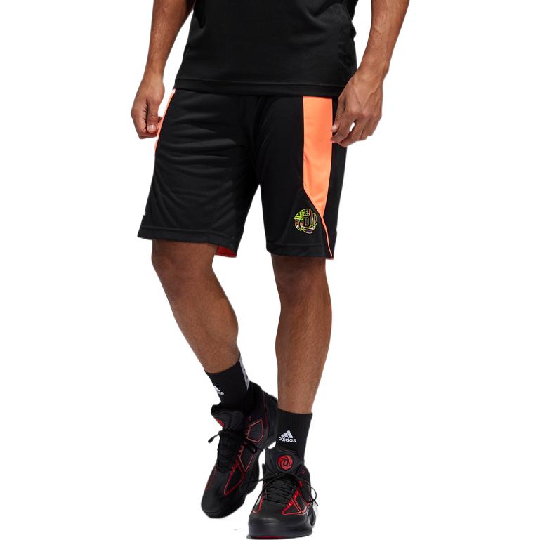 Adidas Logo Print Basketball Shorts Men Bottoms Black FH7726