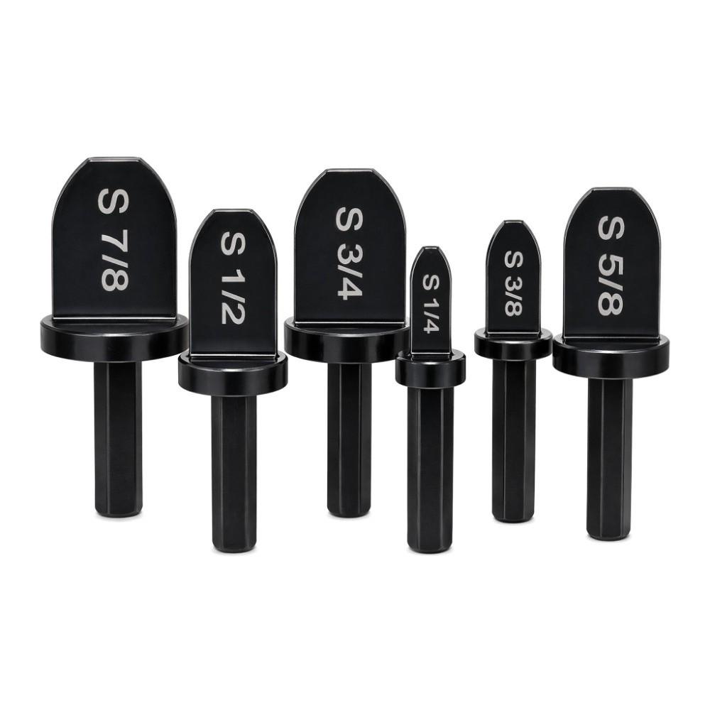 6pcs Triangle Shank Tube Expander Bit 6 Piece Set Copper Pipe Expander Copper Pipe Repair