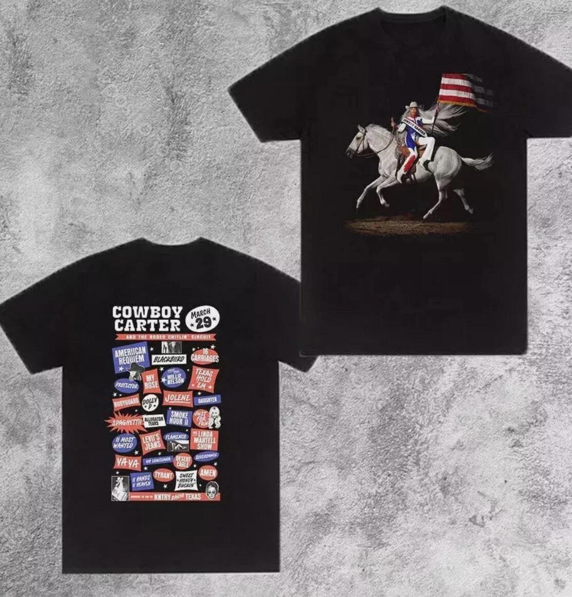 

Beyonce Cowboy Carter Album Music Black 100% Cotton T-shirt Mens Tees Top Unisex For Fans S-5XL 3XL