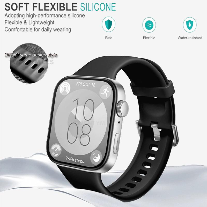 Pulseira de substituição para Huawei Watch Fit 3 Pulseiras de silicone Pulseira para Huawei FIT 3 Acessórios de pulseira de relógio