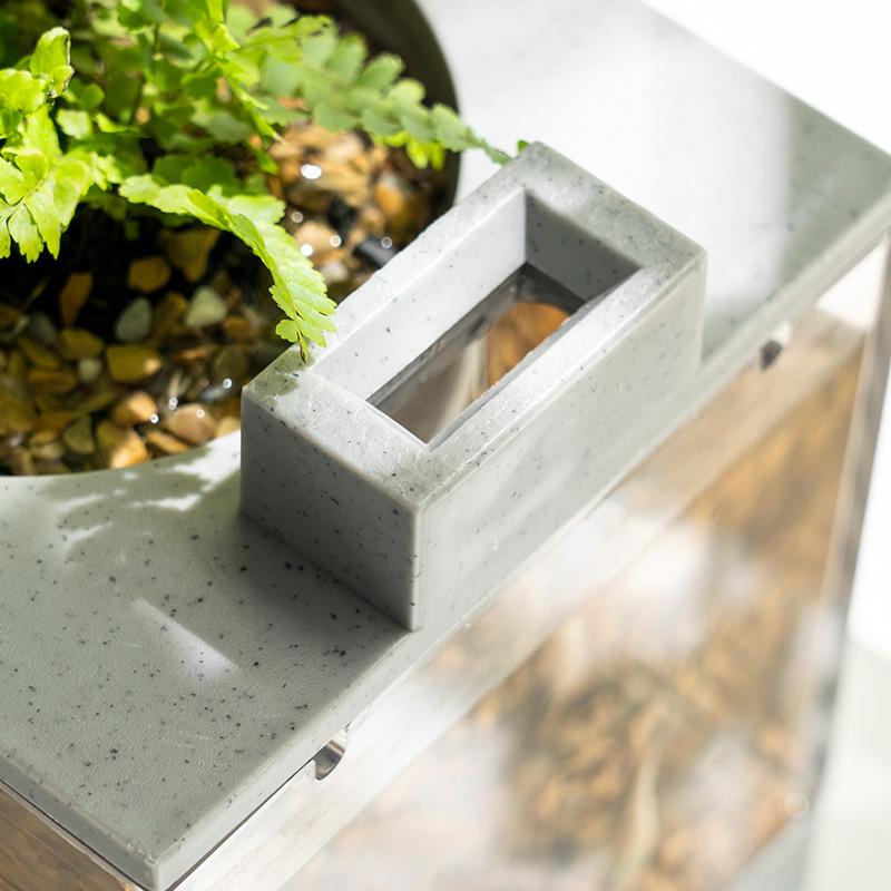

Micro Landscape Fish Tank Small Creative Filtering Silent Flowing Water Office Desktop Home and Financial Ornaments