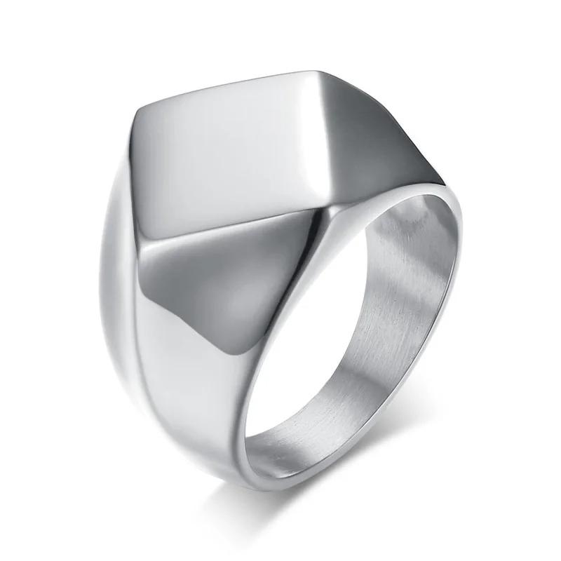 Signet Ring for Men Women,Stainless Steel Personalized Pinky Rings Initials Letter Ring,Engraving Husband Gift for Him