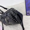 Versatile Shoulder Bag Rivet Messenger Bag for Teen Girl Handbag Crossbody Bag