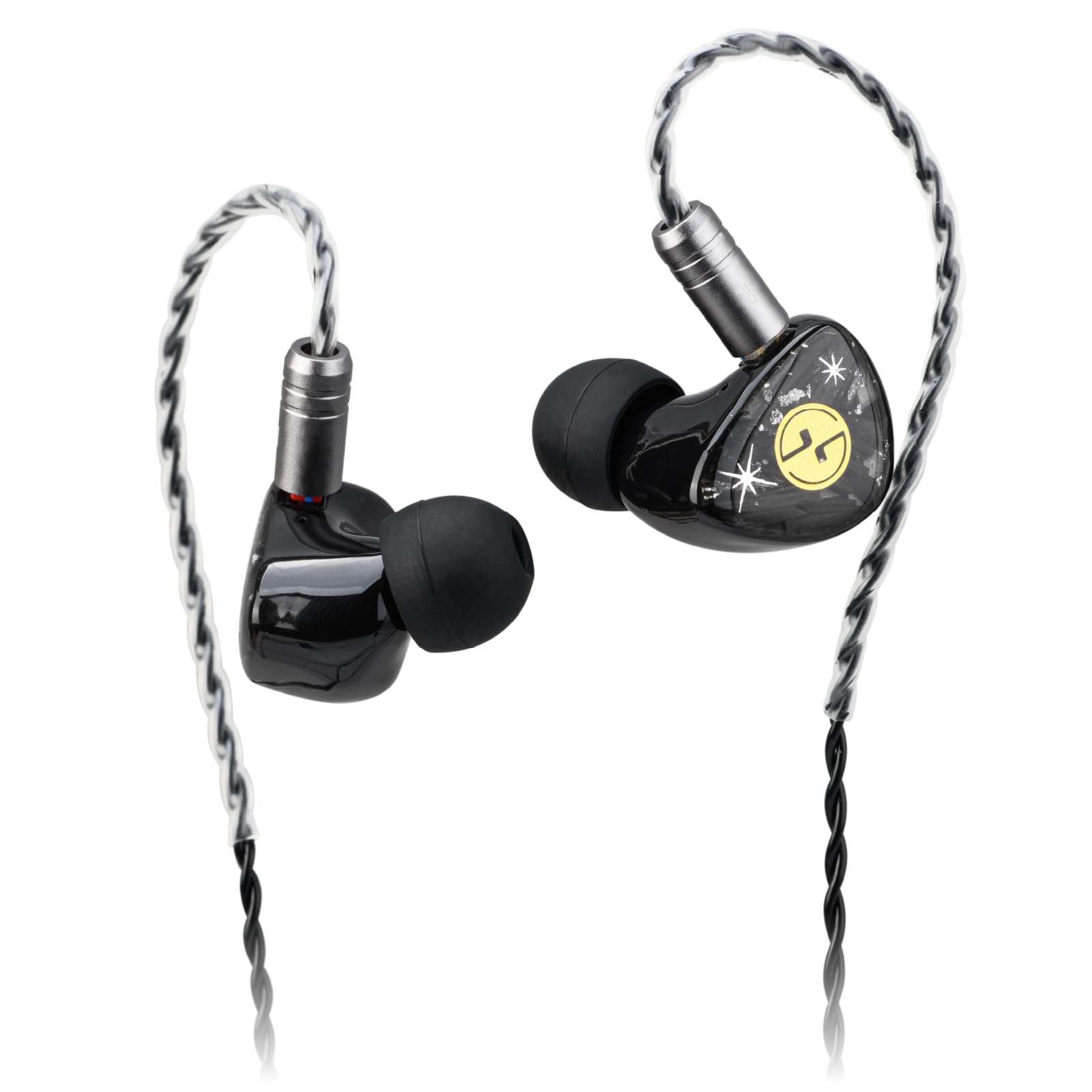 

TINHIFI C3 MKII IEM HIFI Cable Gaming Pin 2 Pin Compatible Ideal for Gaming Low Noise Comfortable for Music Lovers Headphones, Headphones, 0.78 IEM, чорний