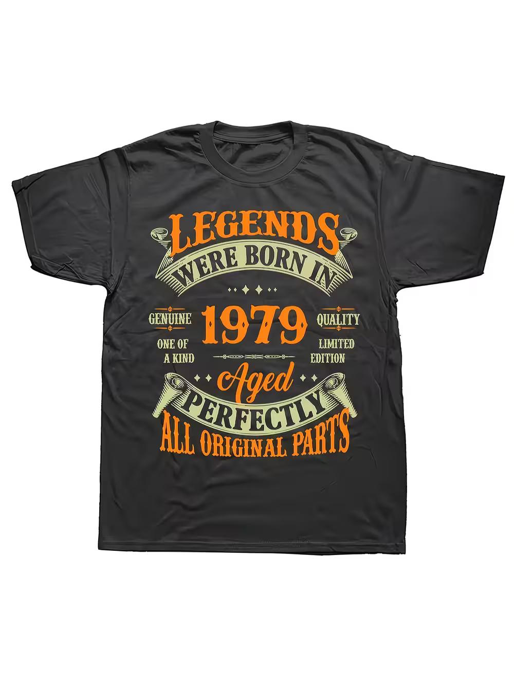 Мужская винтажная футболка на 46-й день рождения 1979 года - Ограниченная серия, родился в 1979 году, ретро-графика S